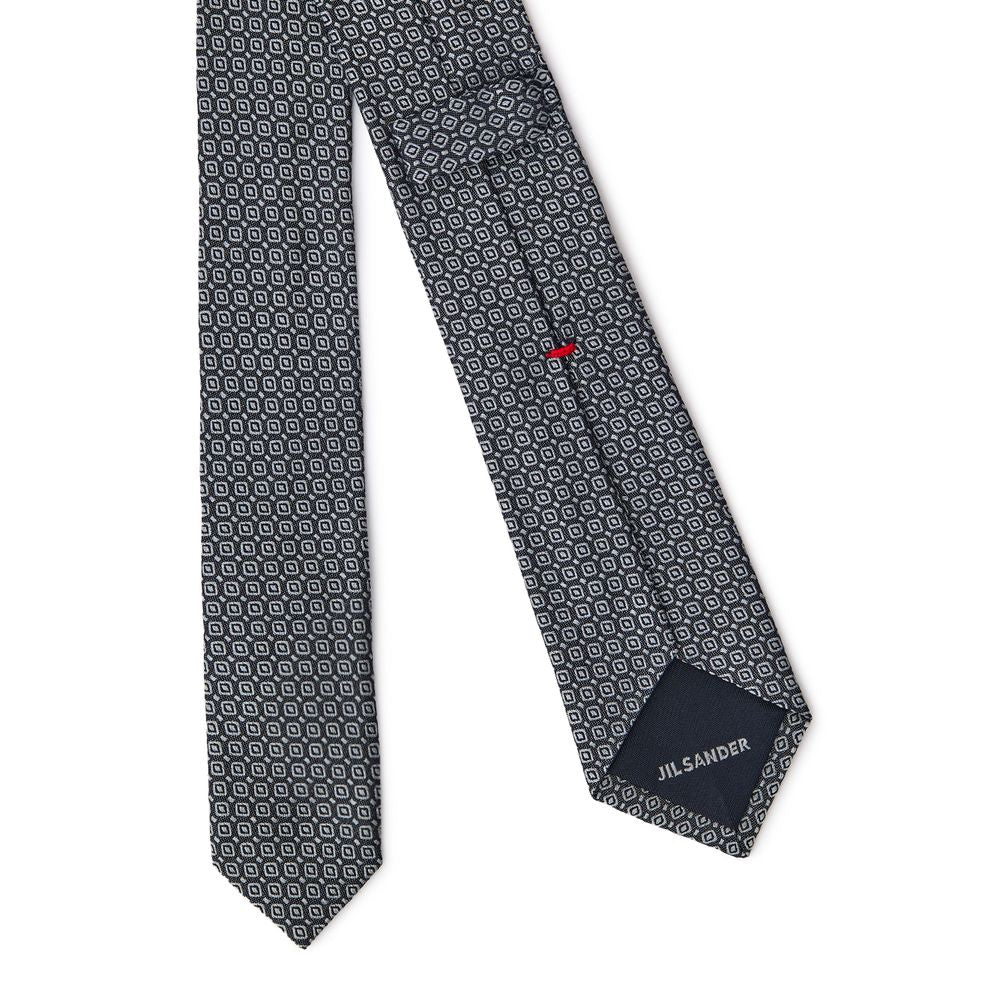 Jil Sander Gray Silk Tie Jil Sander