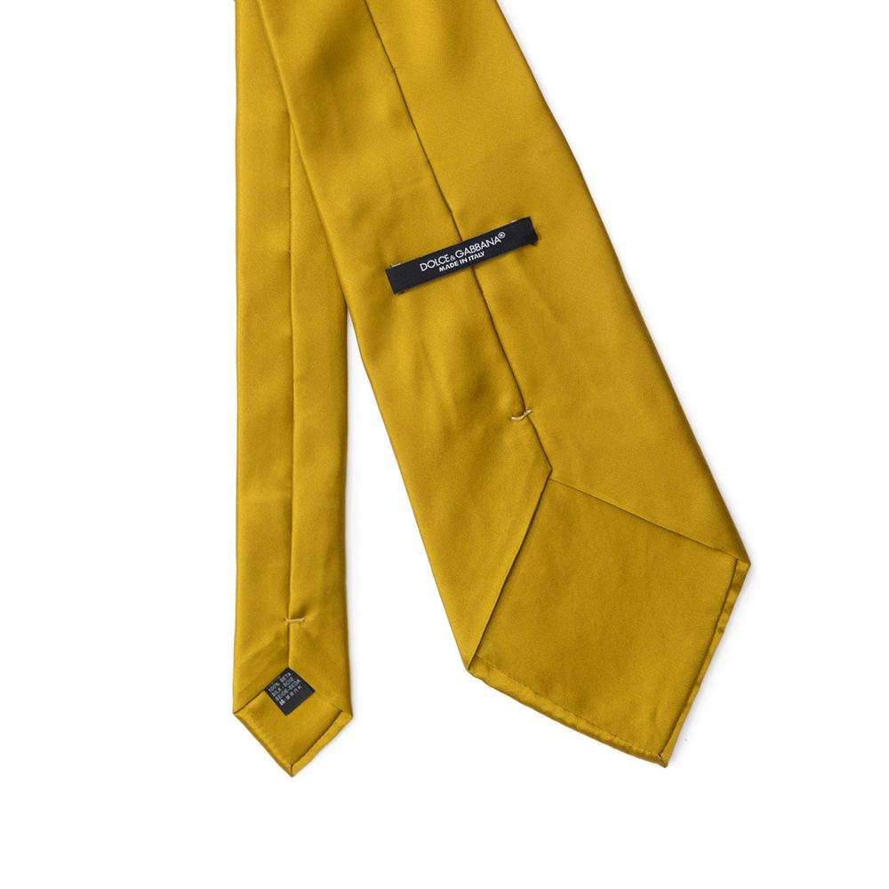 Dolce & Gabbana Yellow Silk Tie Dolce & Gabbana