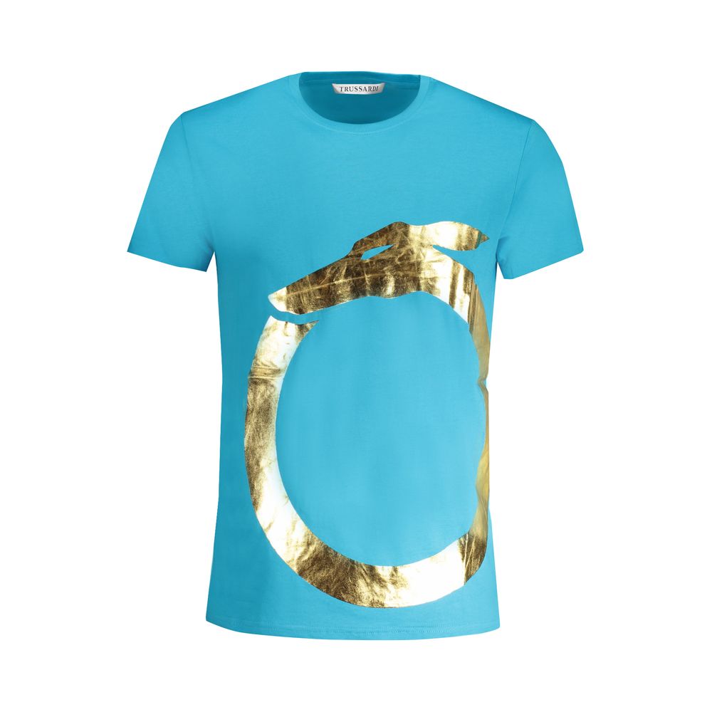 Trussardi Azzurro Cotton Men T-Shirt Trussardi