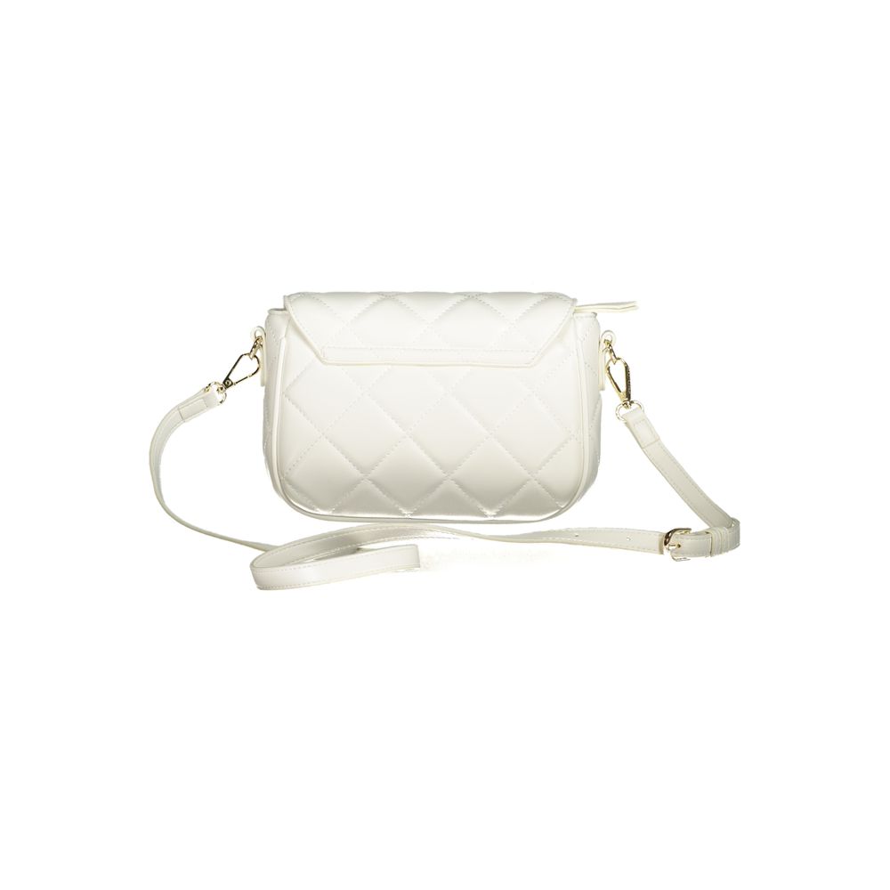 Mario Valentino Bianco Polyurethane Women's Bag with Adjustable Shoulder Strap Mario Valentino