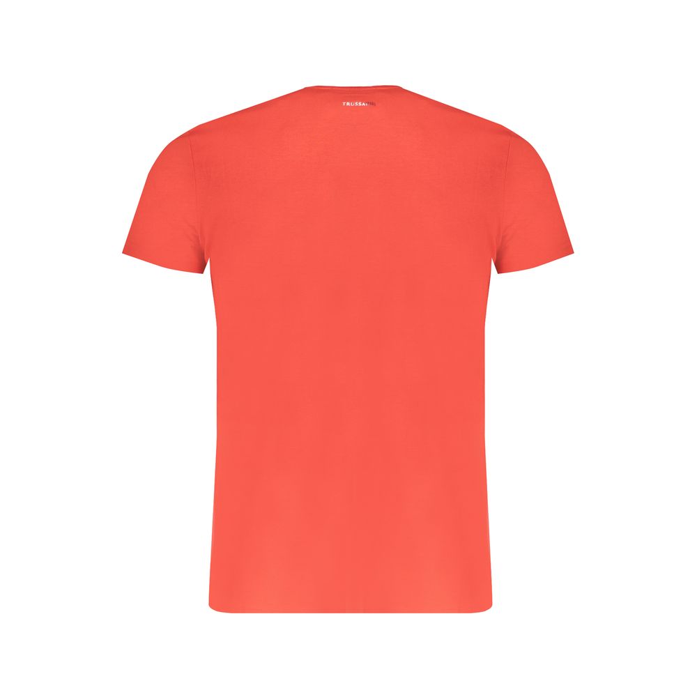 Trussardi Red Cotton Men T-Shirt Trussardi