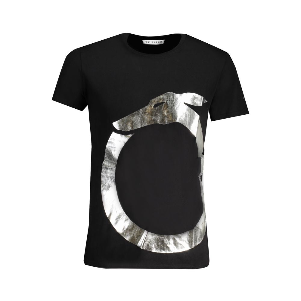 Trussardi Black Cotton Men T-Shirt Trussardi
