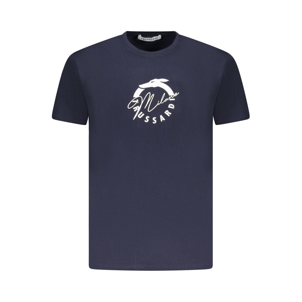 Trussardi Blu Cotton Men T-Shirt Trussardi