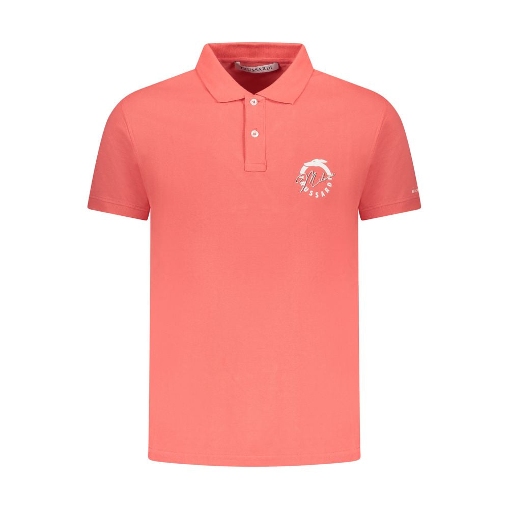 Trussardi Rosa Cotton Men Polo Trussardi