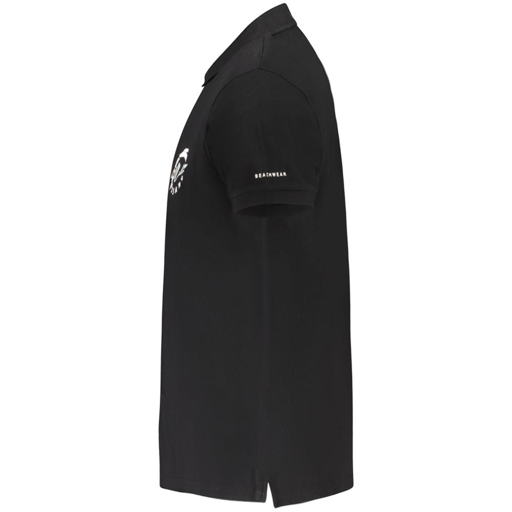 Trussardi Black Cotton Men Polo Trussardi