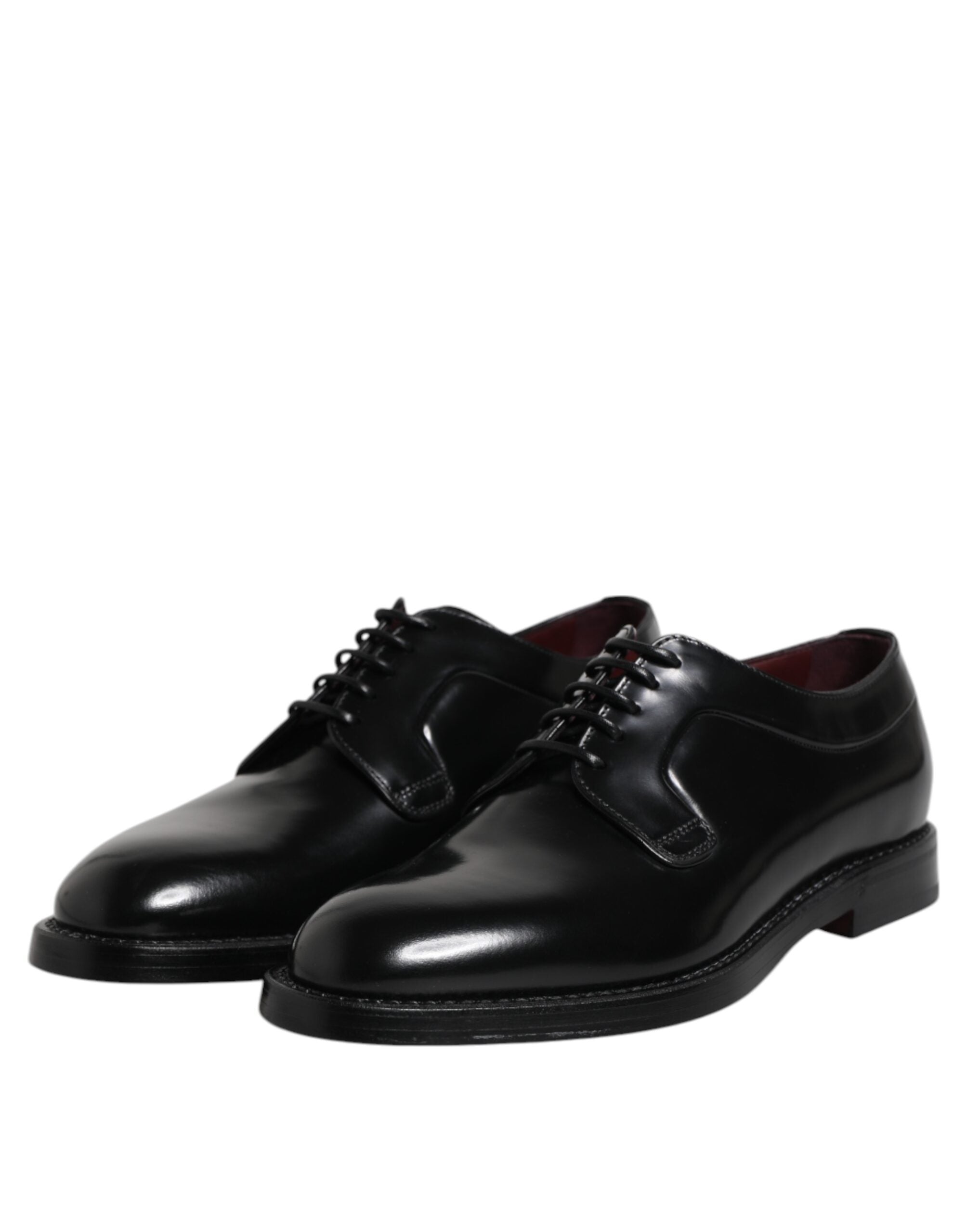 Dolce & Gabbana Black Leather Lace Up Derby Dress Formal Shoes Dolce & Gabbana