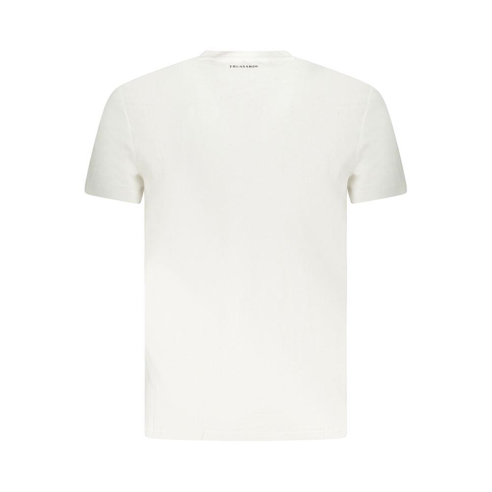 Trussardi Bianco Cotton Men's T-Shirt Trussardi