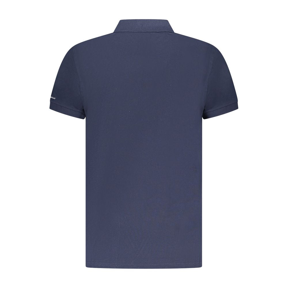 Trussardi Blu Cotton Men Polo Trussardi