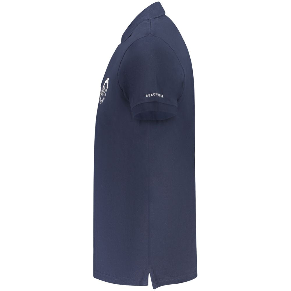 Trussardi Blu Cotton Men Polo Trussardi