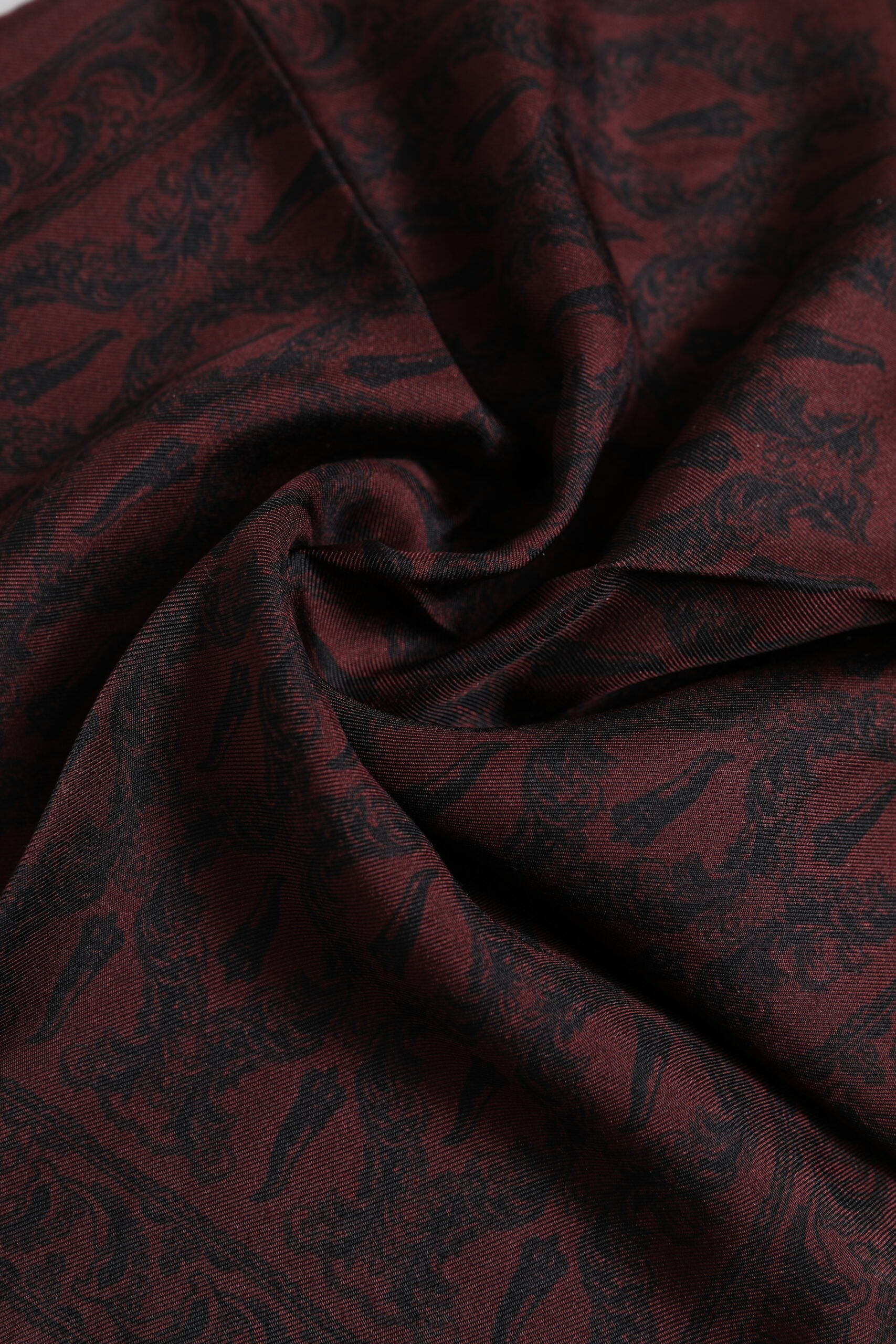 Dolce & Gabbana Maroon Black Printed Square Men Foulard Scarf Dolce & Gabbana