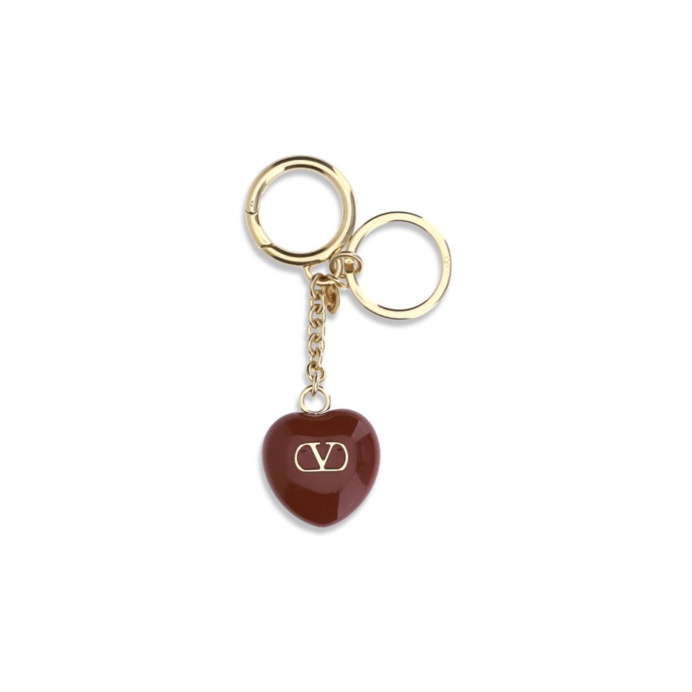 Valentino Garavani Bordeaux Brass Keychain Valentino Garavani
