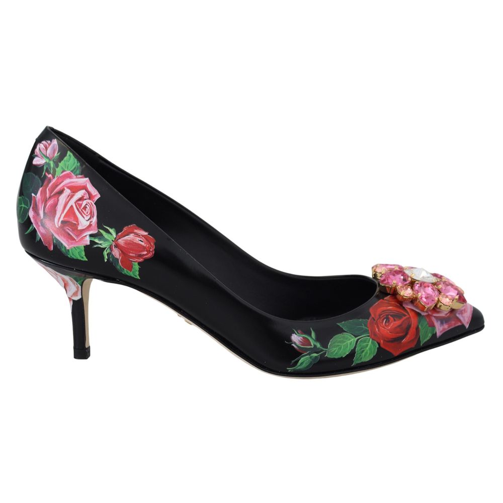Dolce & Gabbana Black Leather High Heel Pumps Dolce & Gabbana