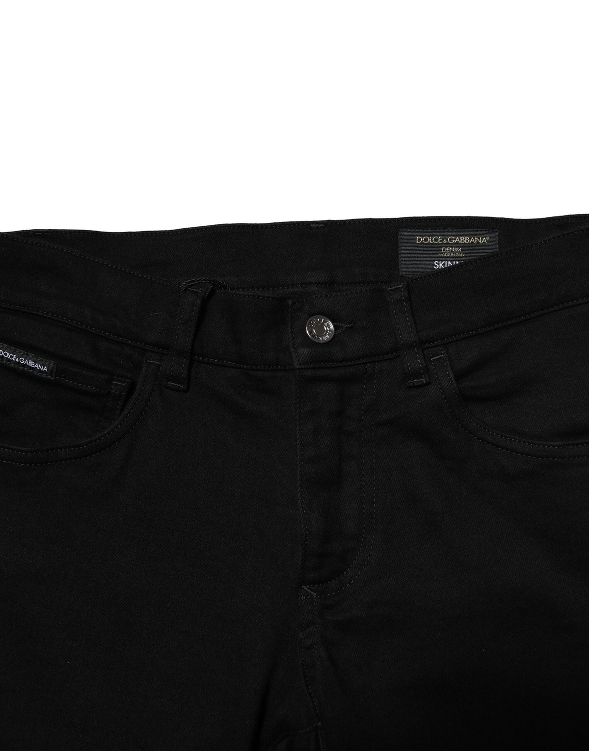 Dolce & Gabbana Black Cotton Stretch Skinny Men Denim Jeans