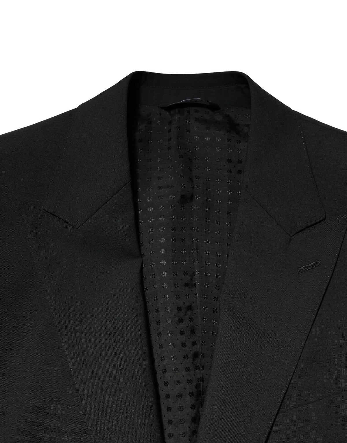 Dolce & Gabbana Black Wool 2 Piece Single Breasted Suit