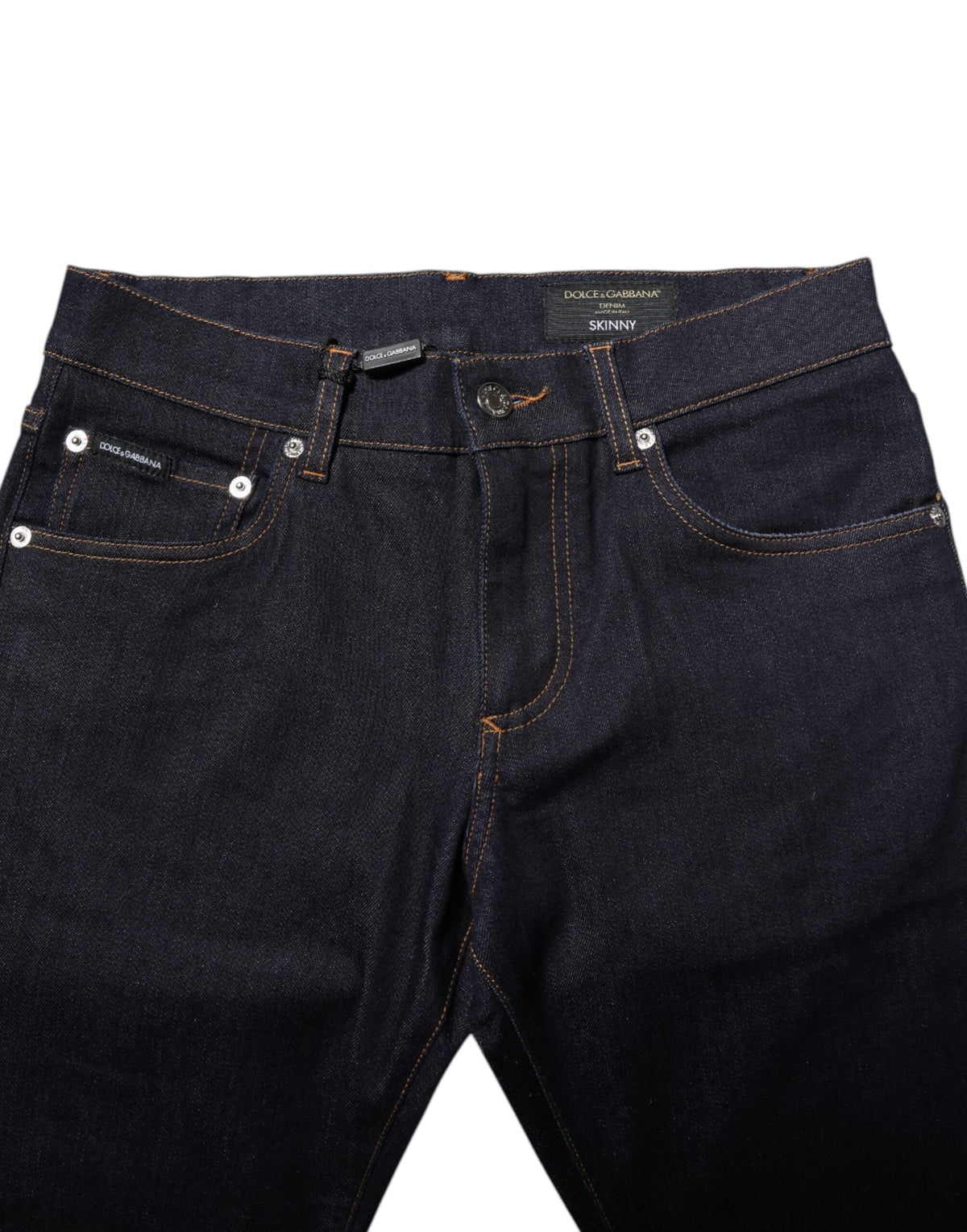 Dolce & Gabbana Black Cotton Skinny Men Denim Jeans