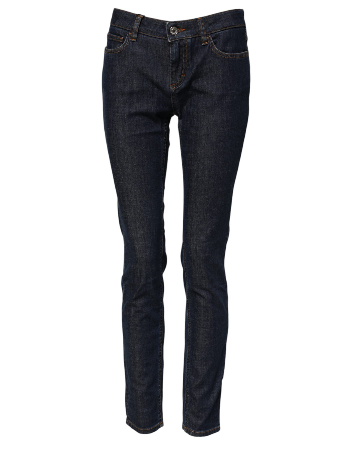 Dolce & Gabbana Blue Skinny Cotton Mid Waisted Denim Jeans