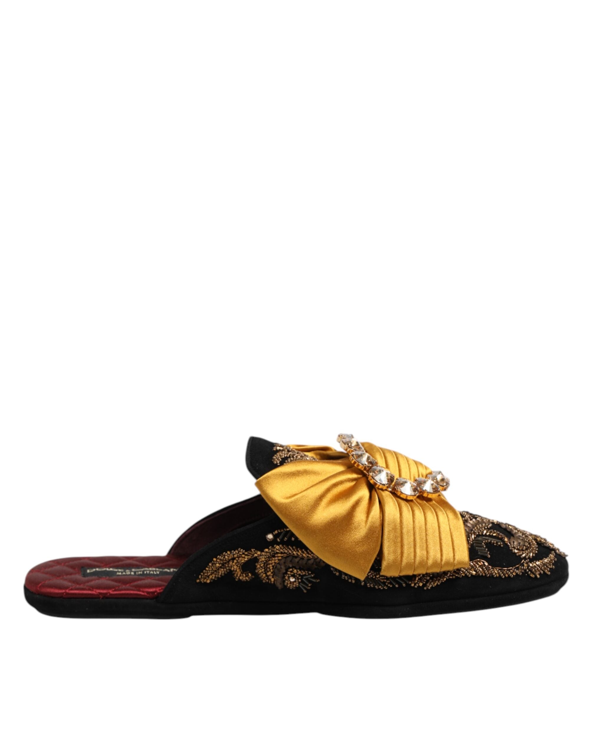Dolce & Gabbana Multicolor Embellished Flat Sandals Shoes Dolce & Gabbana