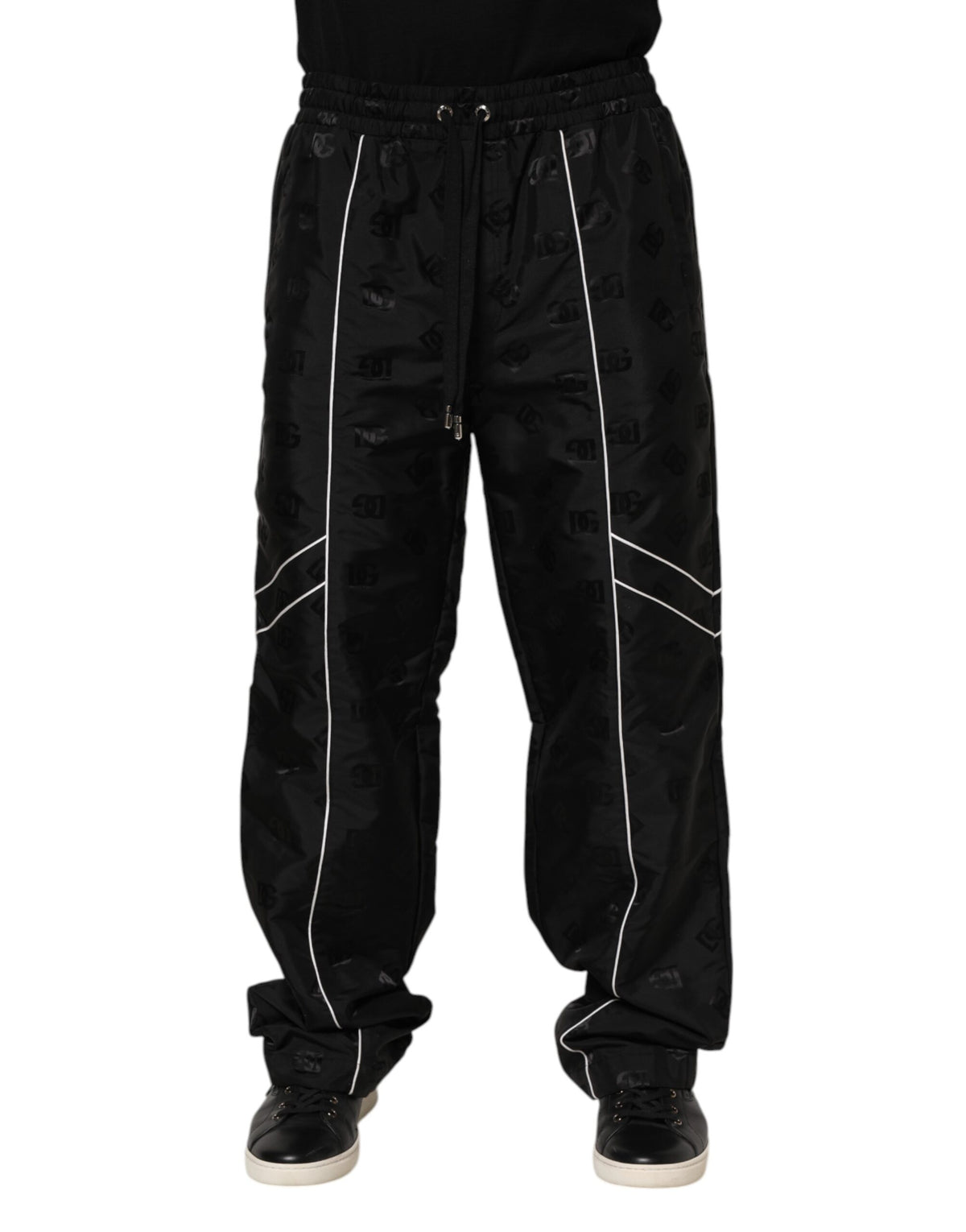 Dolce & Gabbana Black Cotton Straight Jogger Sweatpants Pants