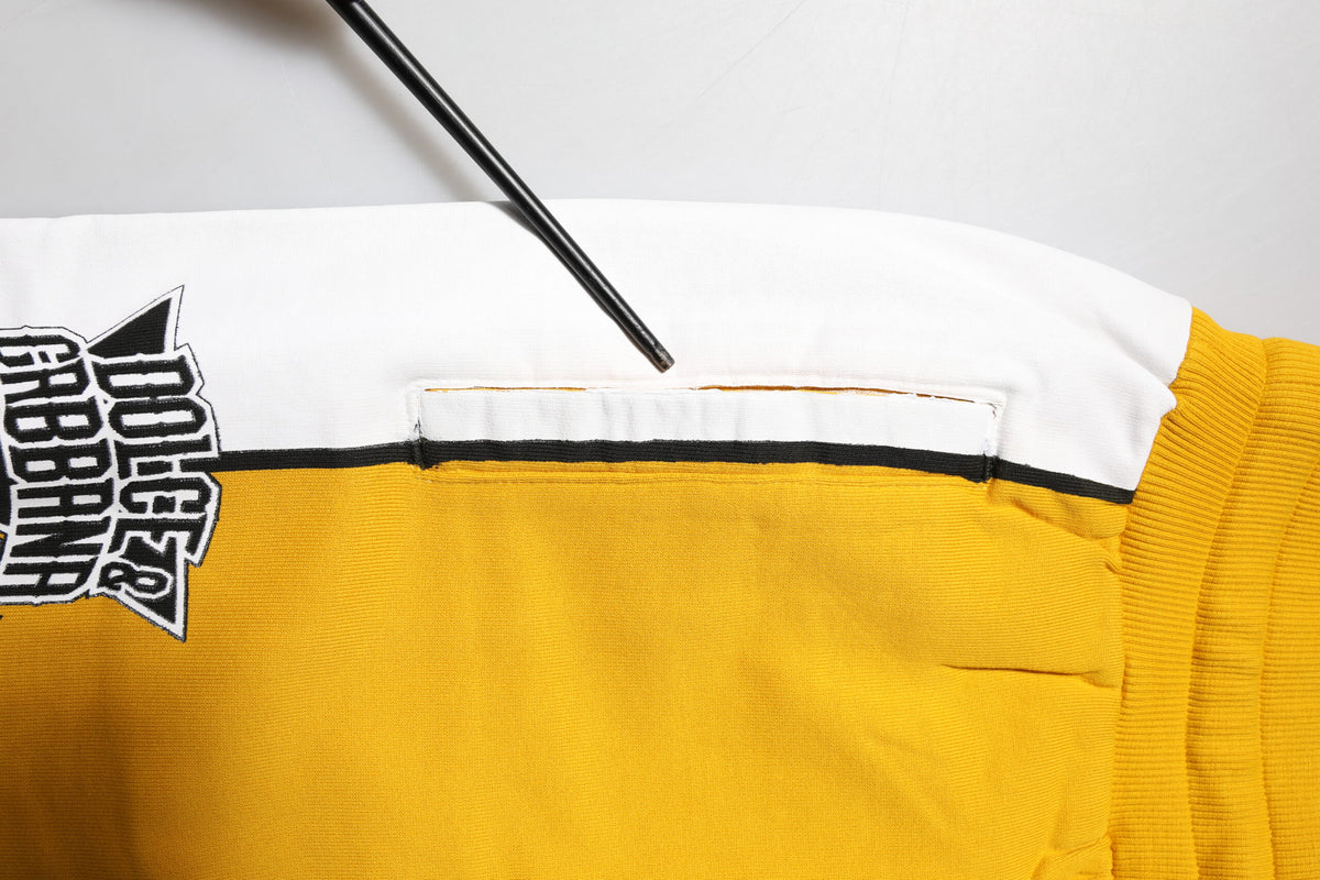 Dolce & Gabbana Yellow Cotton Drawstring Jogger Pants
