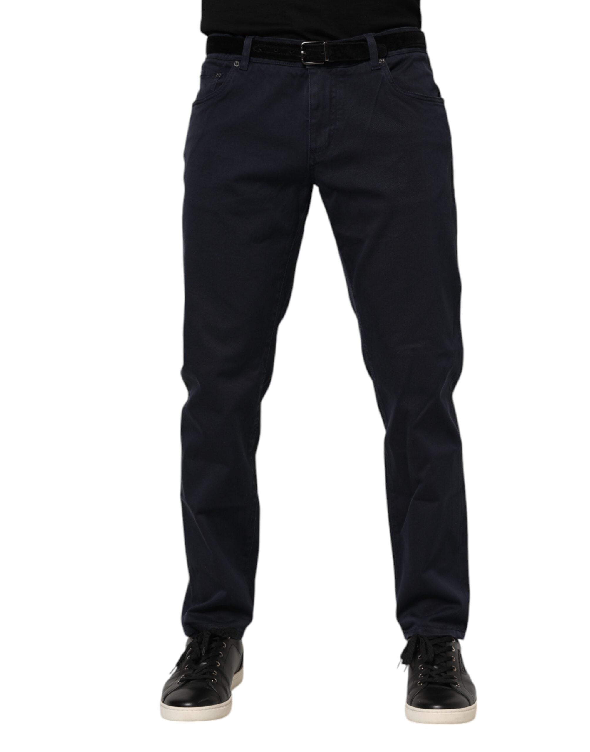 Dolce & Gabbana Blue Cotton Tapered Denim Jeans Dolce & Gabbana