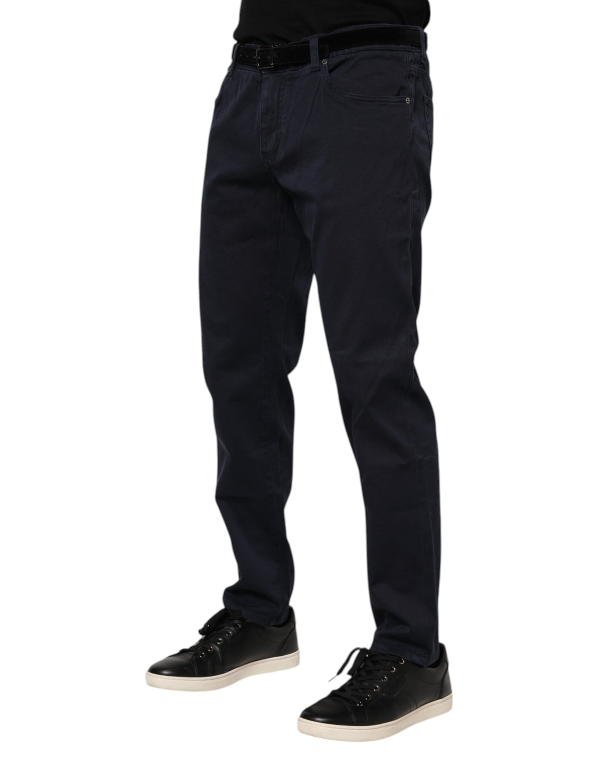 Dolce & Gabbana Blue Cotton Tapered Denim Jeans