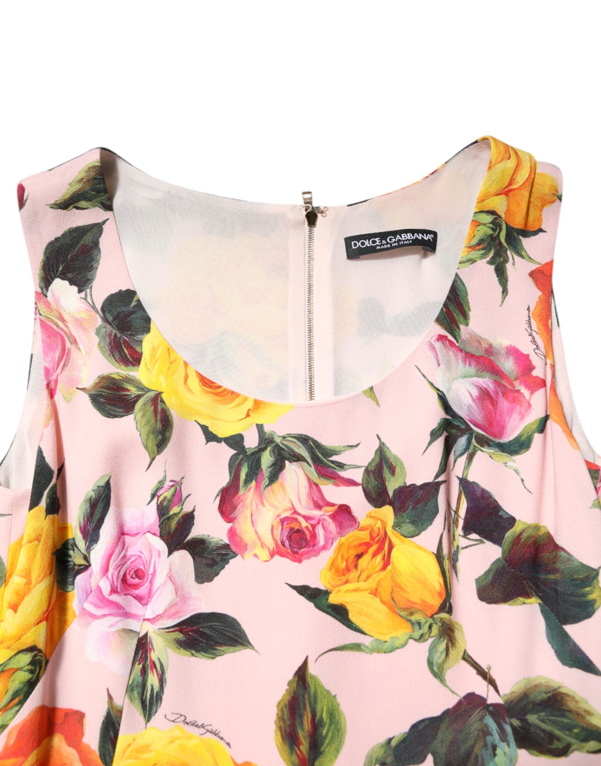 Dolce & Gabbana Multicolor Floral Knee Length Sheath Dress Dolce & Gabbana