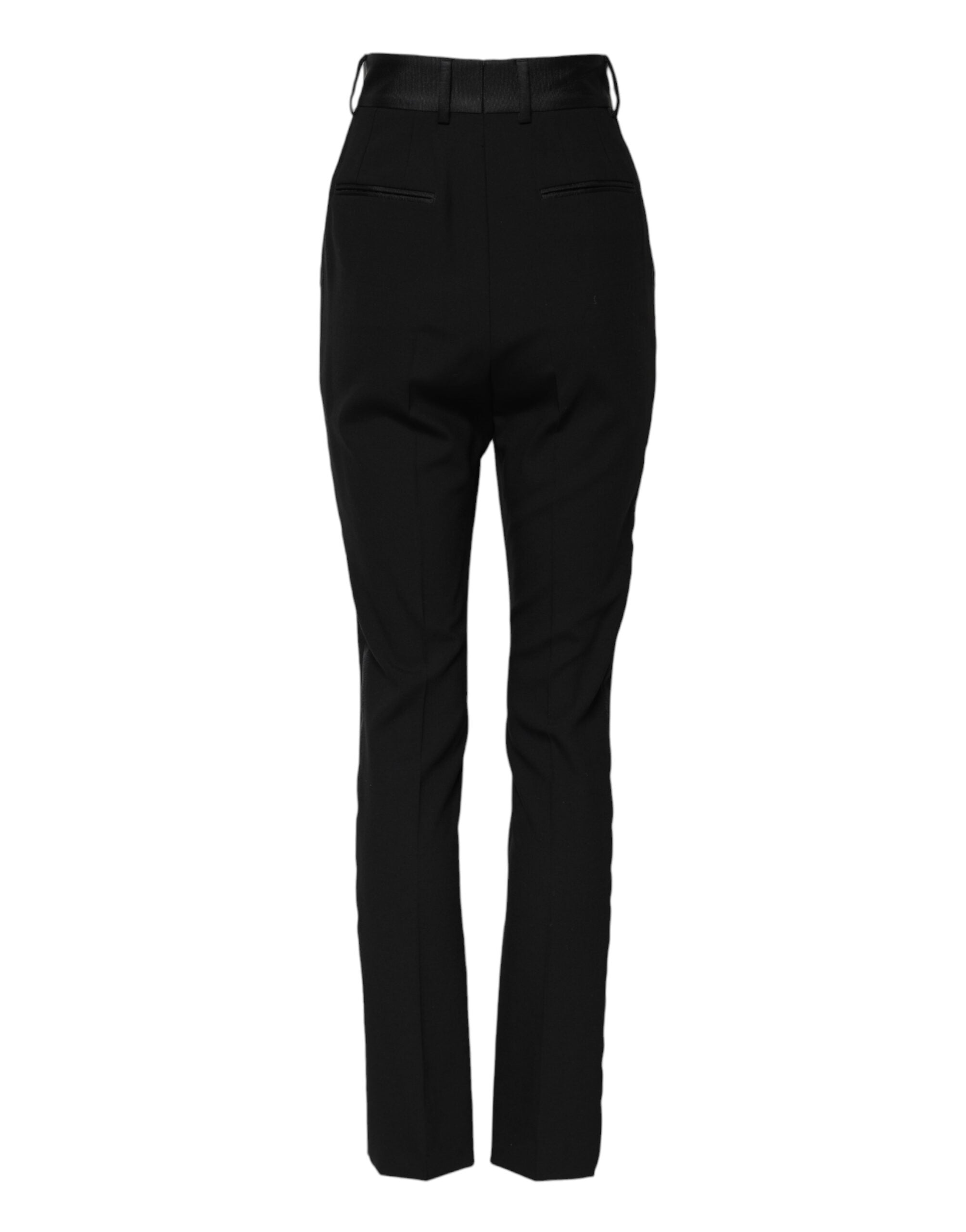 Dolce & Gabbana Black Wool High Waist Skinny Pants Dolce & Gabbana