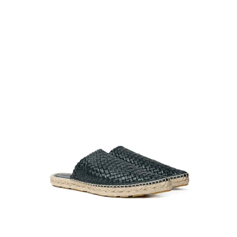 Bottega Veneta Green Leather Espadrilles Bottega Veneta