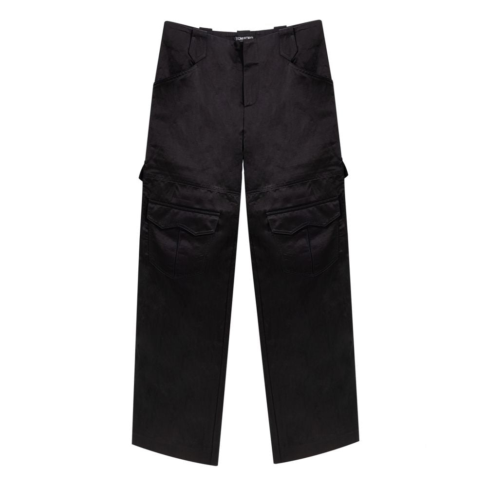 Tom Ford Black Viscose Cargo Pants Tom Ford
