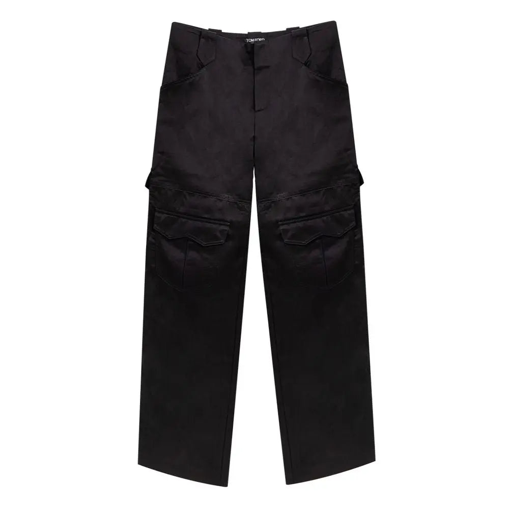 Tom Ford Black Viscose Cargo Pants Tom Ford