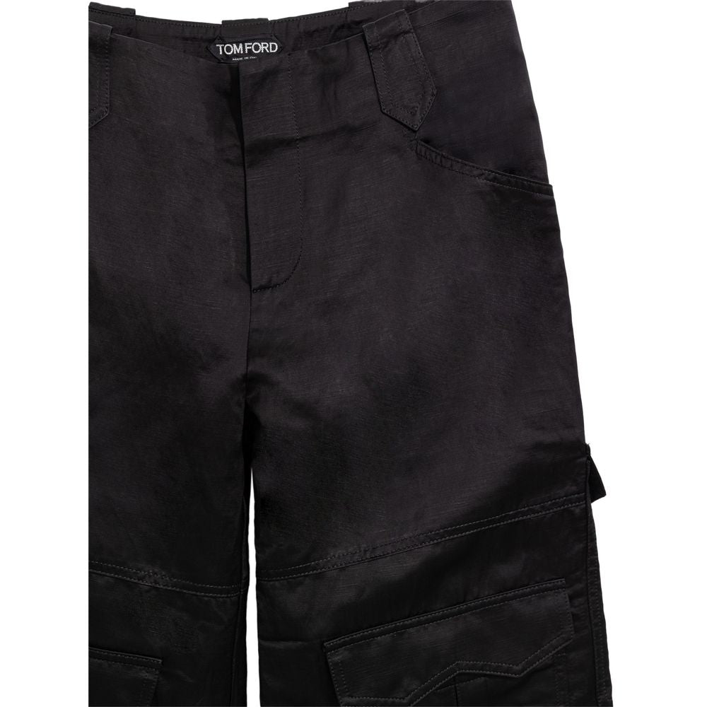 Tom Ford Black Viscose Cargo Pants Tom Ford