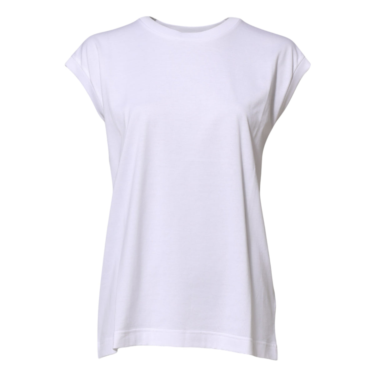Dolce & Gabbana White Cotton Sleeveless Women Tank T-shirt