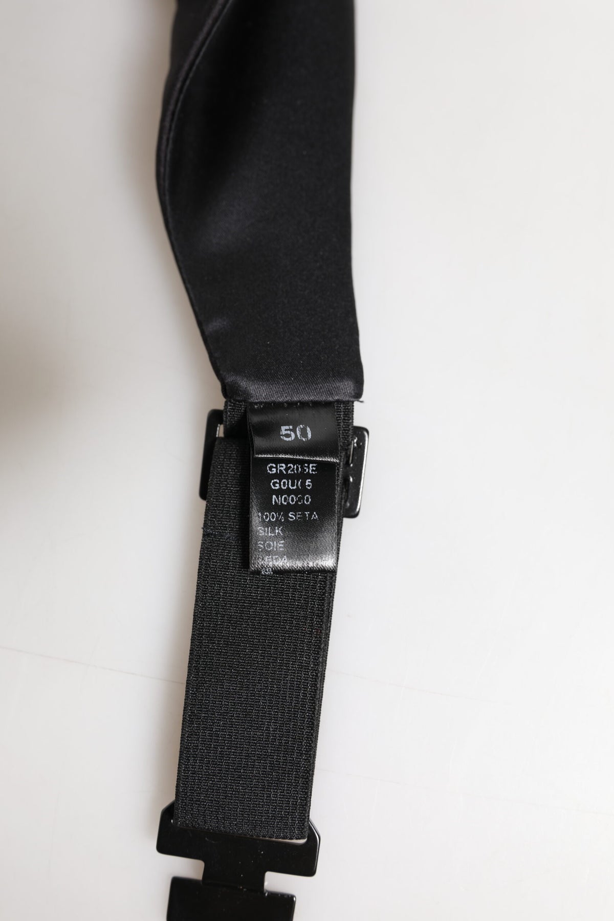 Dolce & Gabbana Black Men 100% Silk Belt Wide Waist Cummerbund