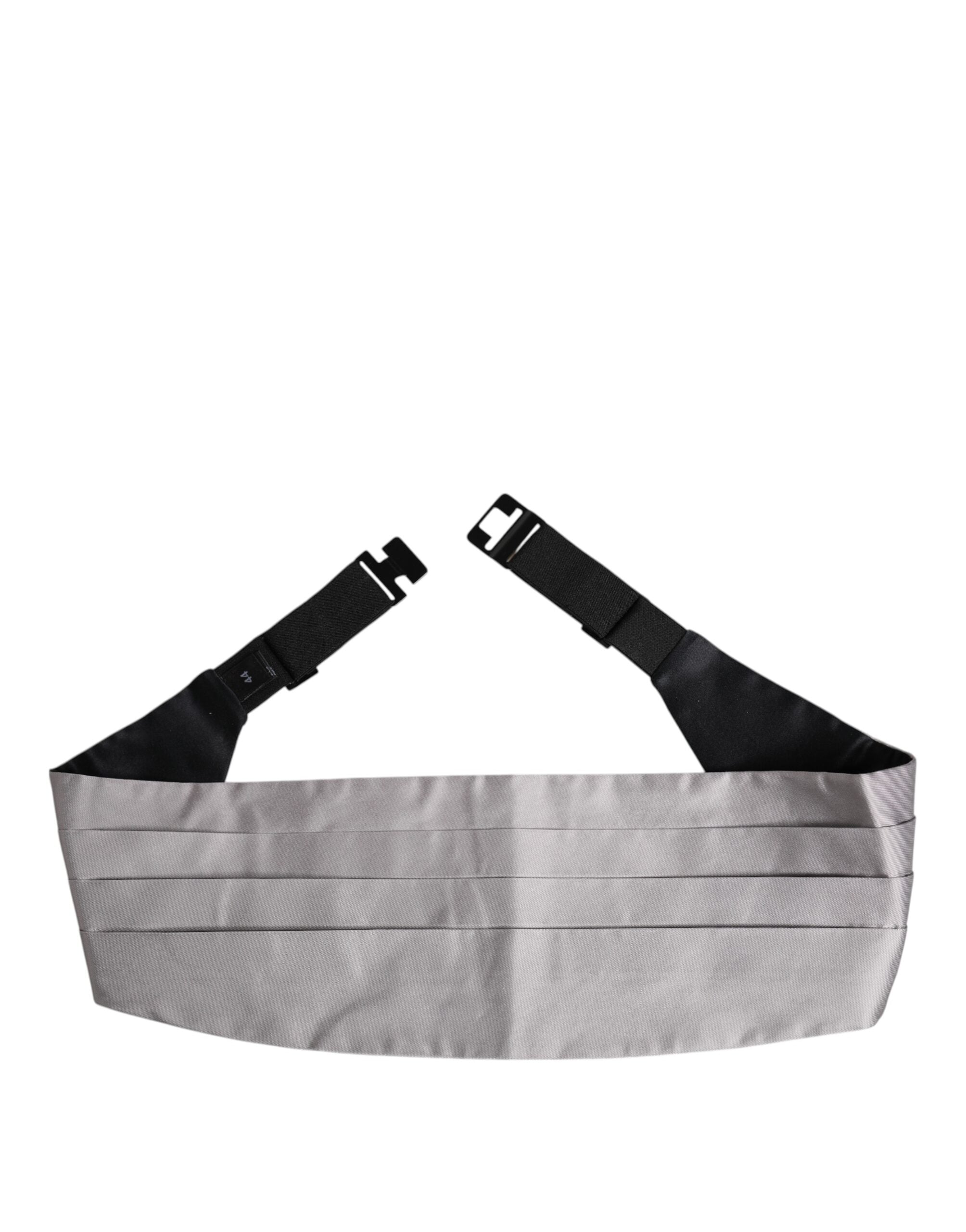 Dolce & Gabbana Gray Men 100% Silk Belt Wide Waist Cummerbund Dolce & Gabbana