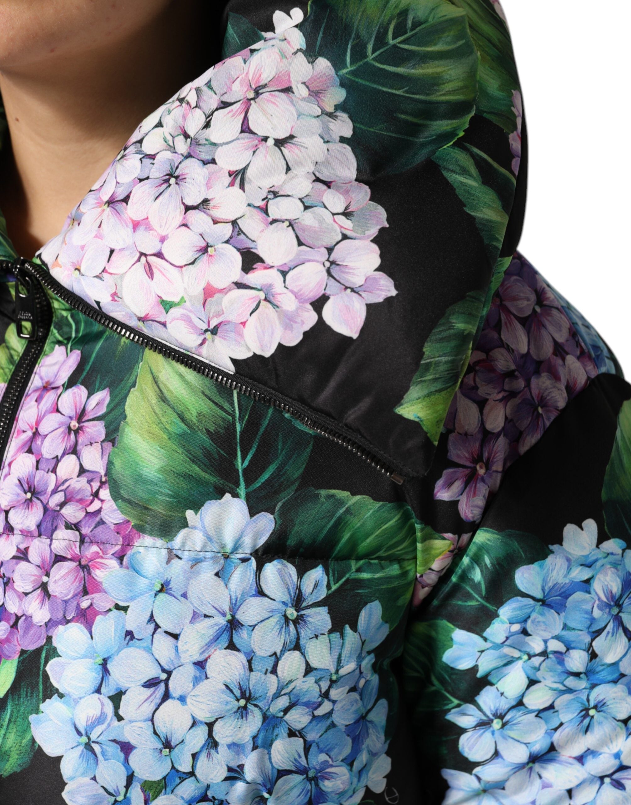 Dolce & Gabbana Multicolor Floral Print Puffer Quilted Jacket Dolce & Gabbana