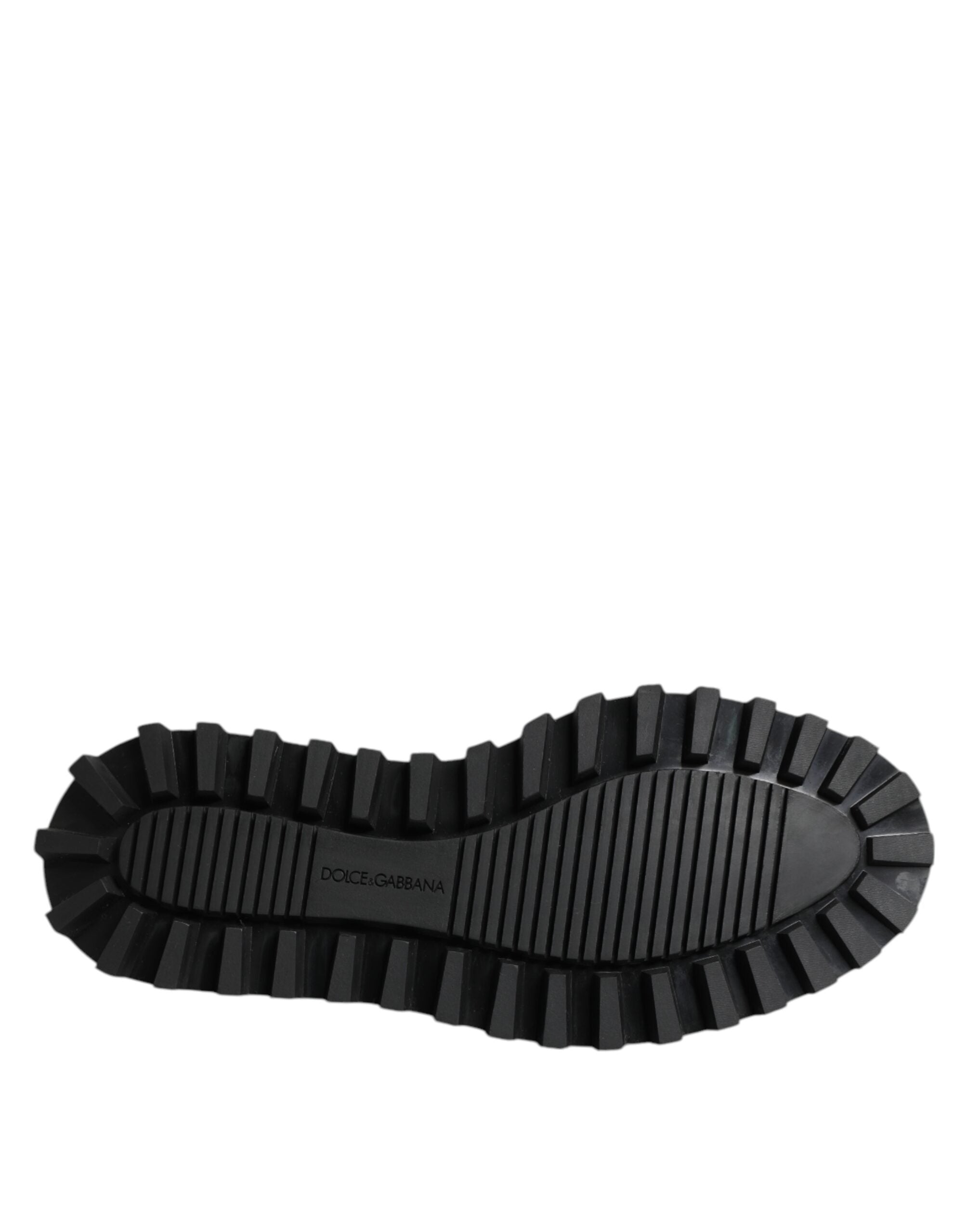 Dolce & Gabbana Black Leather Lace Up Trekking Dress Shoes Dolce & Gabbana