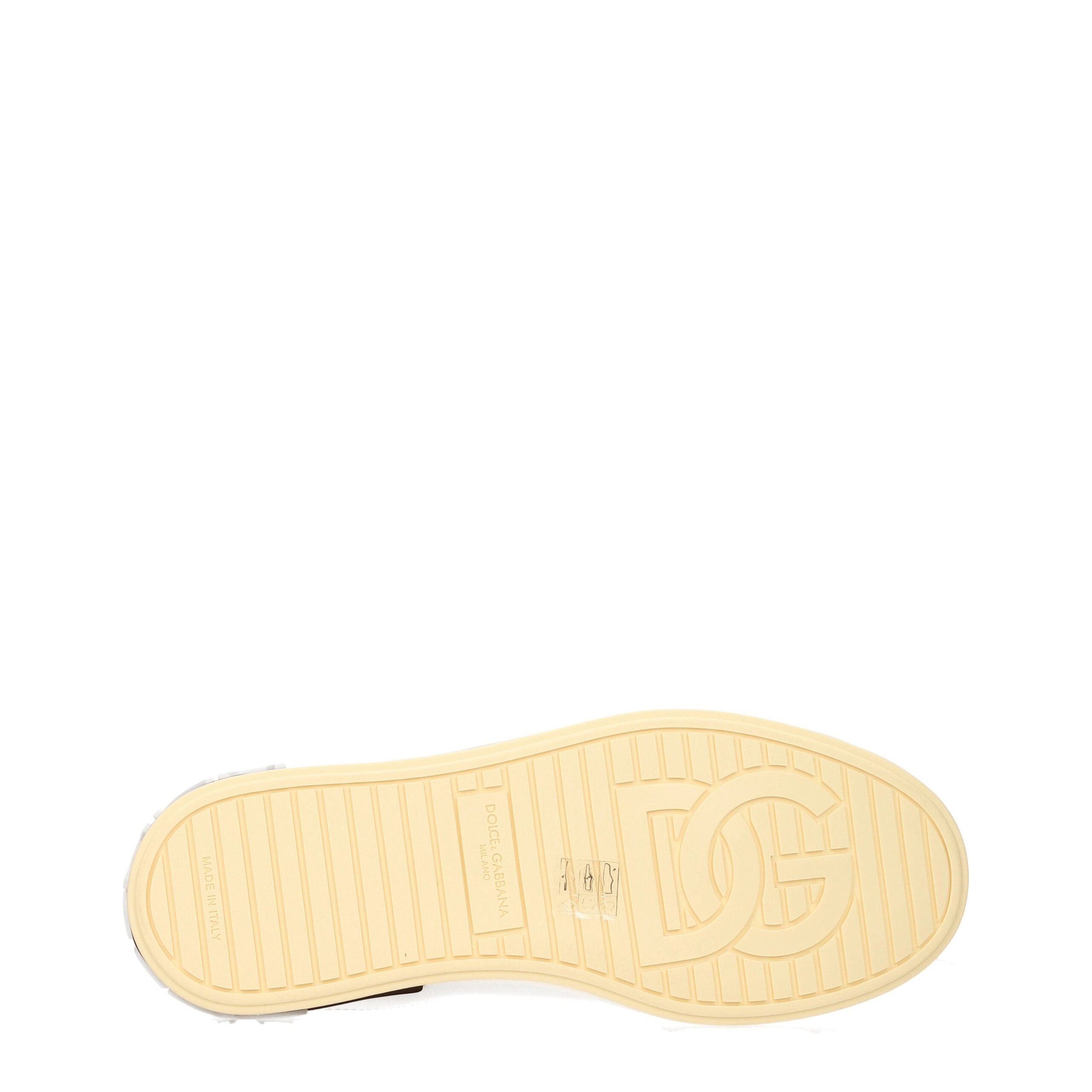 Dolce & Gabbana White Leather Low Top Sneakers Dolce & Gabbana