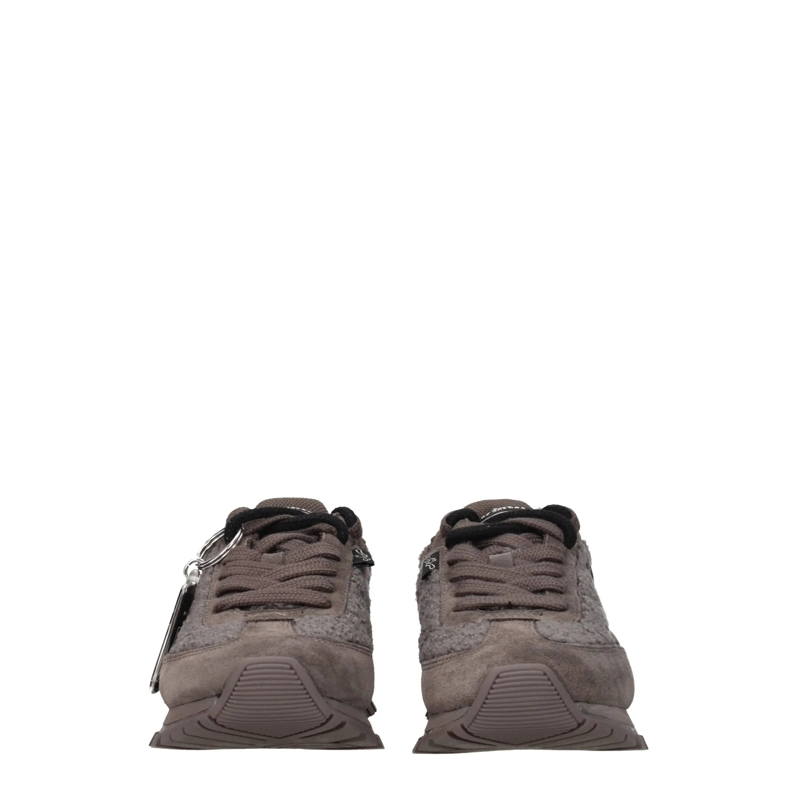 Marc Jacobs Gray Fur Chunky Sneakers Marc Jacobs