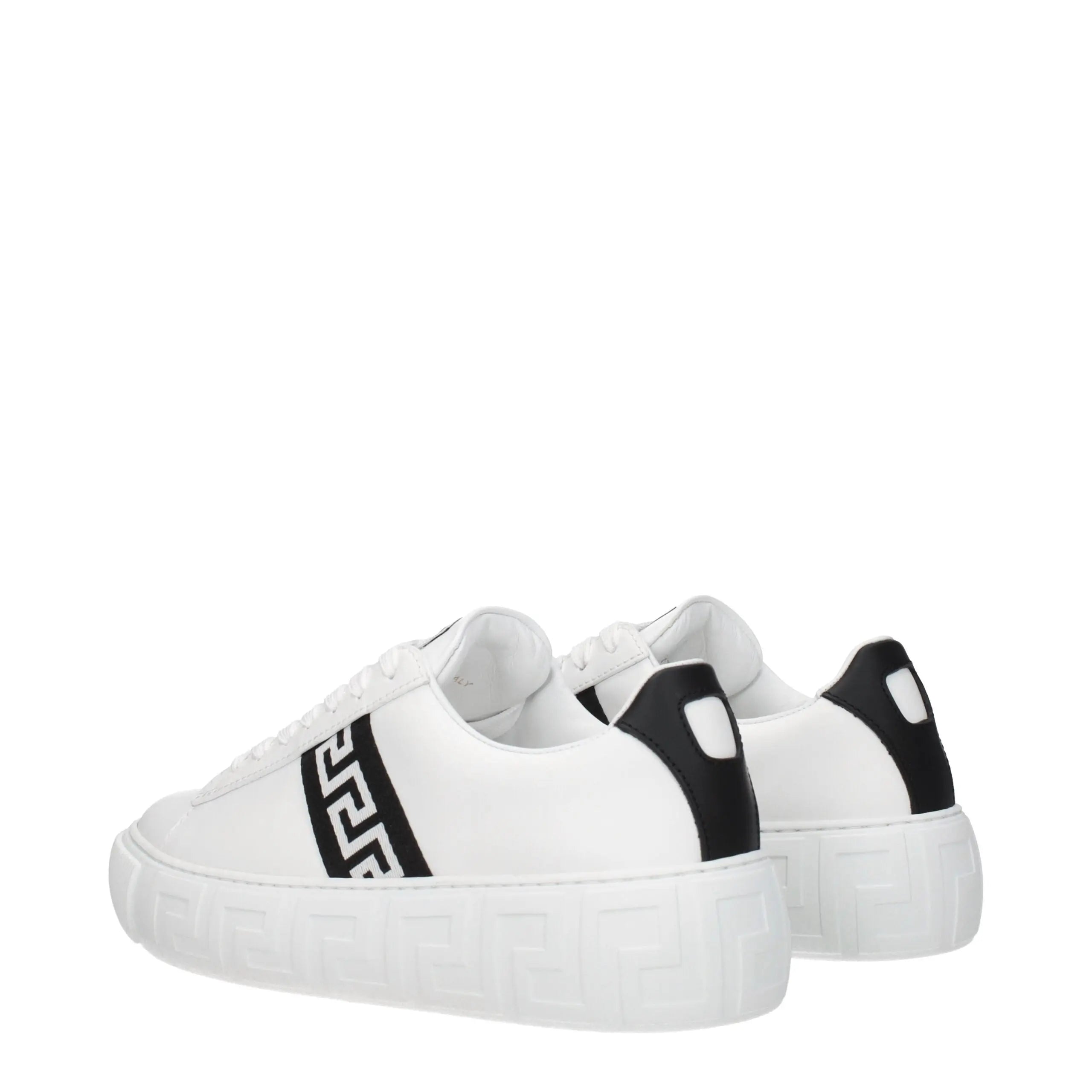 Versace White Leather Low Top Sneakers Versace