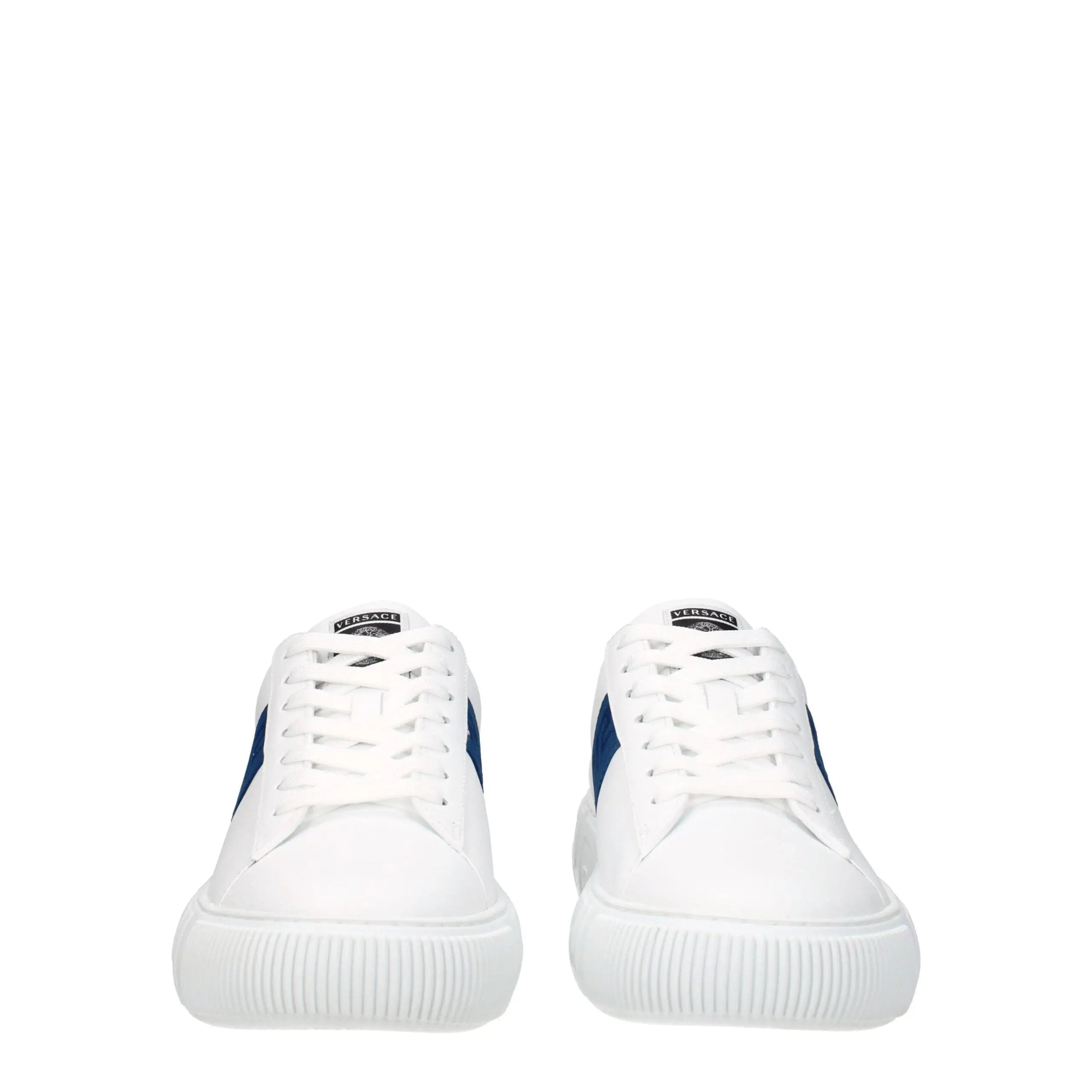 Versace White Leather Low Top Sneakers Versace