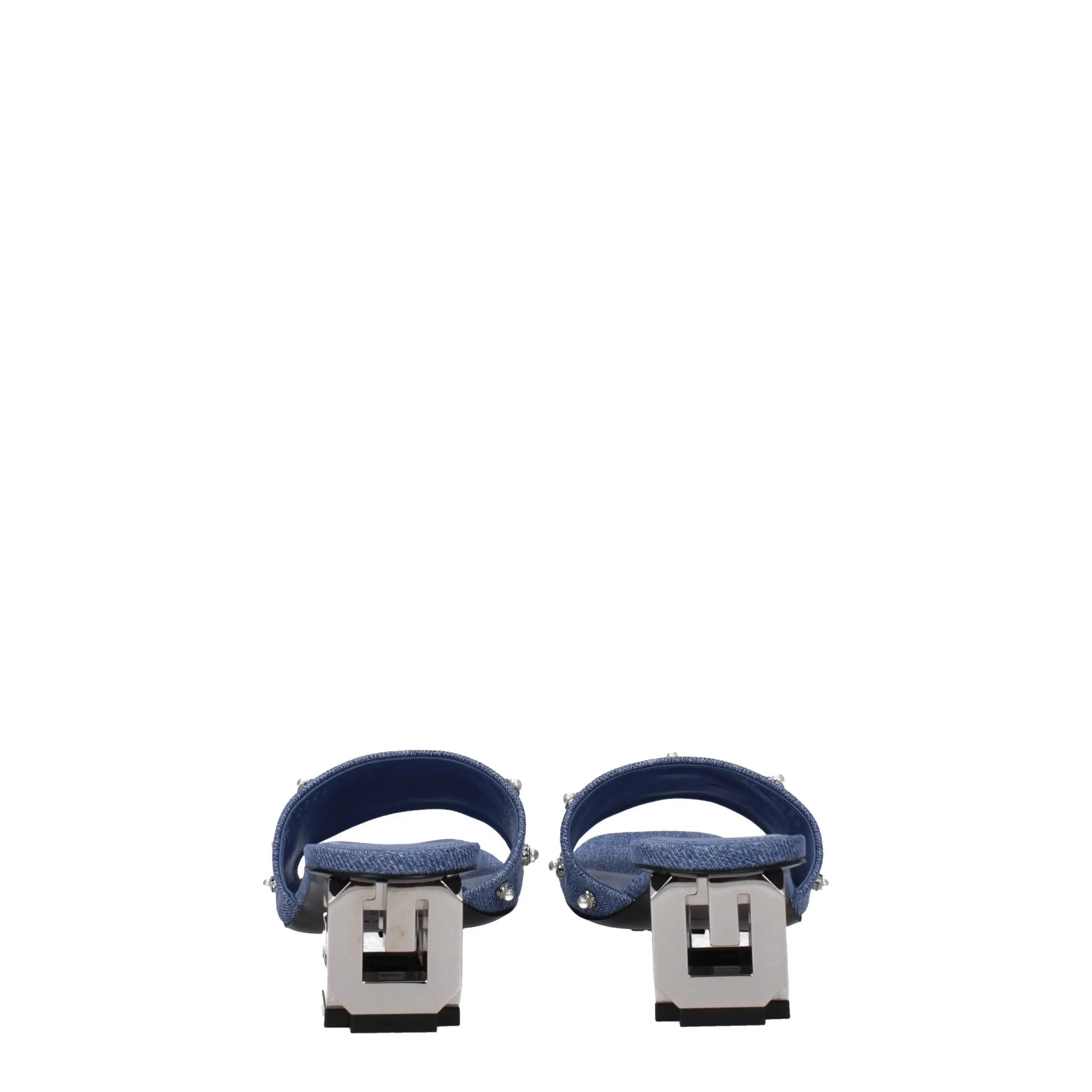Givenchy Blue Fabric Flat Sandals Givenchy