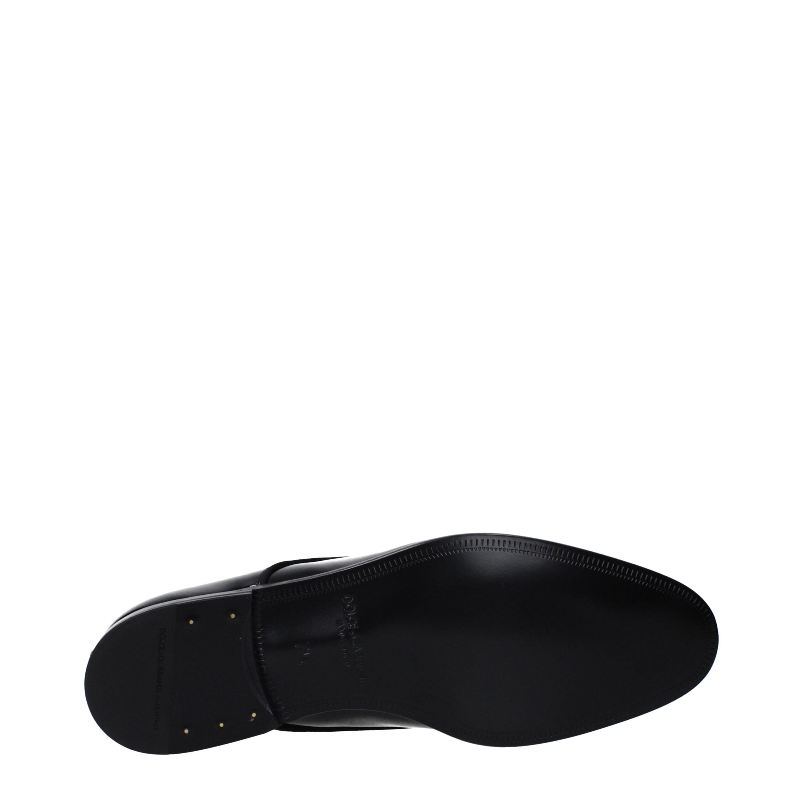 Dolce & Gabbana Black Leather Oxfords And Derbies Dolce & Gabbana