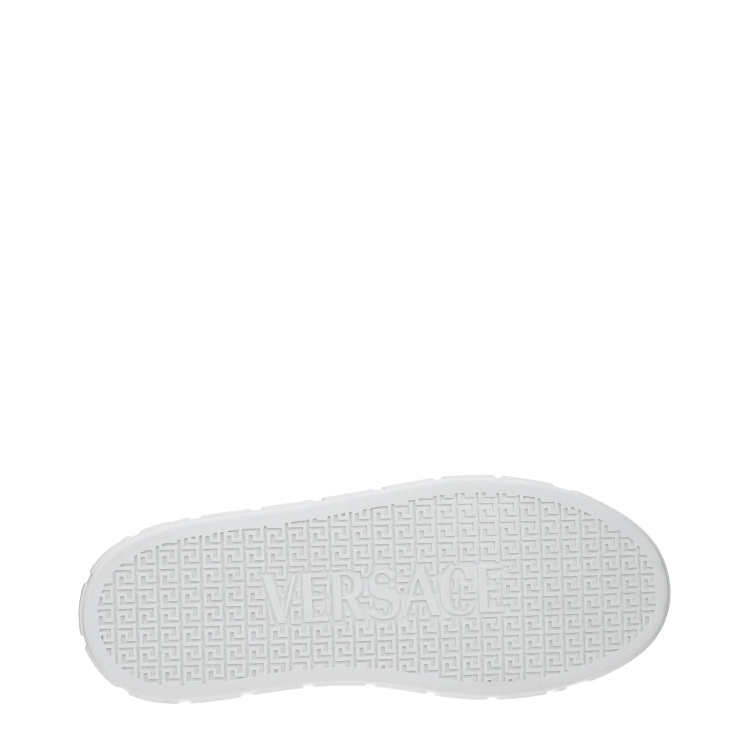 Versace White Leather Low Top Sneakers Versace