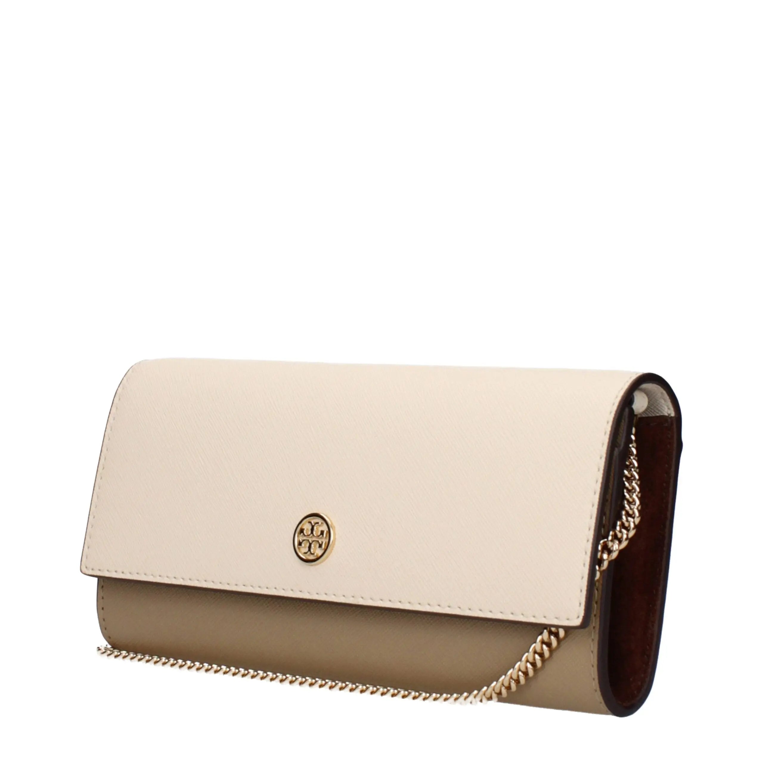 Tory Burch Beige Leather Clutch Bag Tory Burch