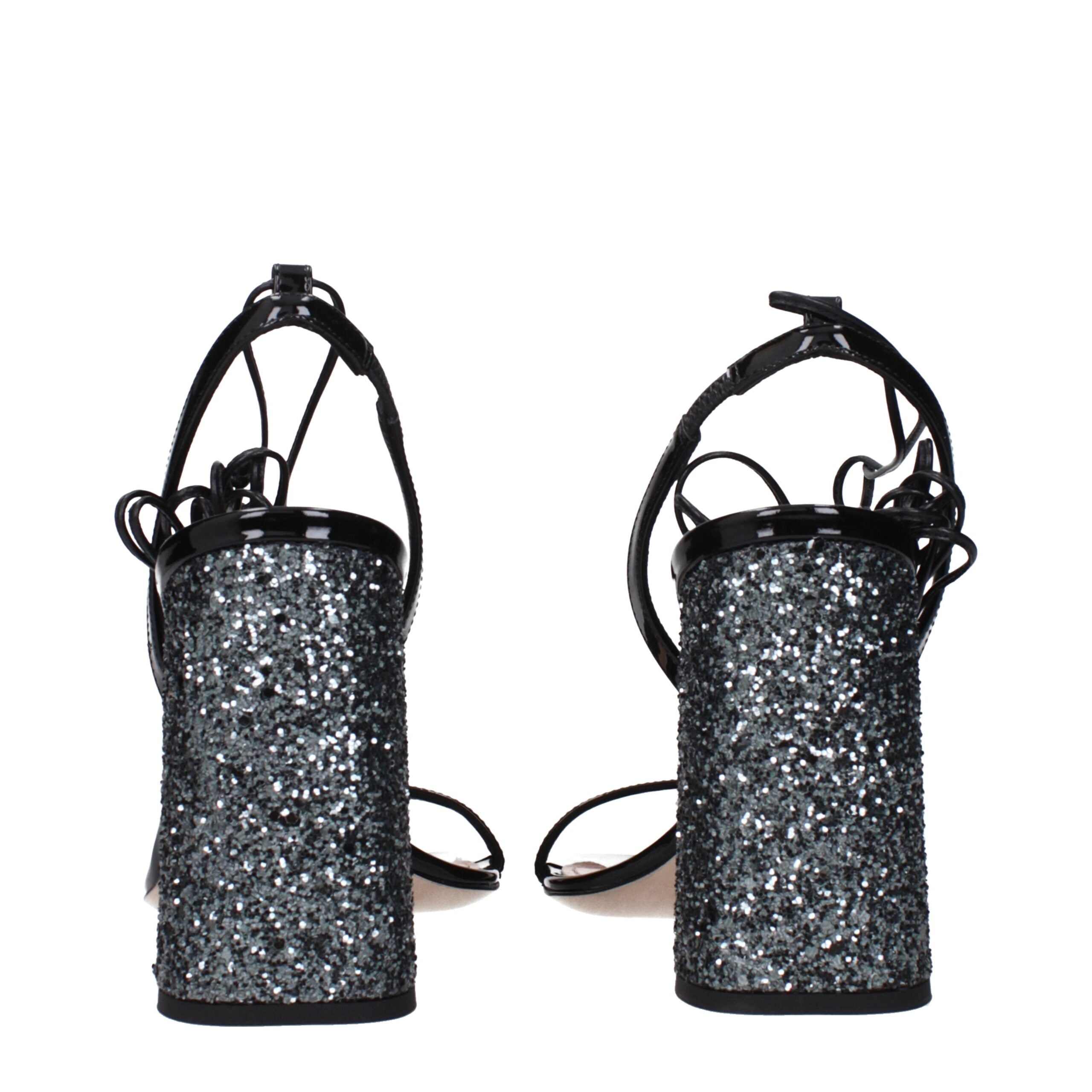 Miu Miu Black Leather Platform Sandals Miu Miu