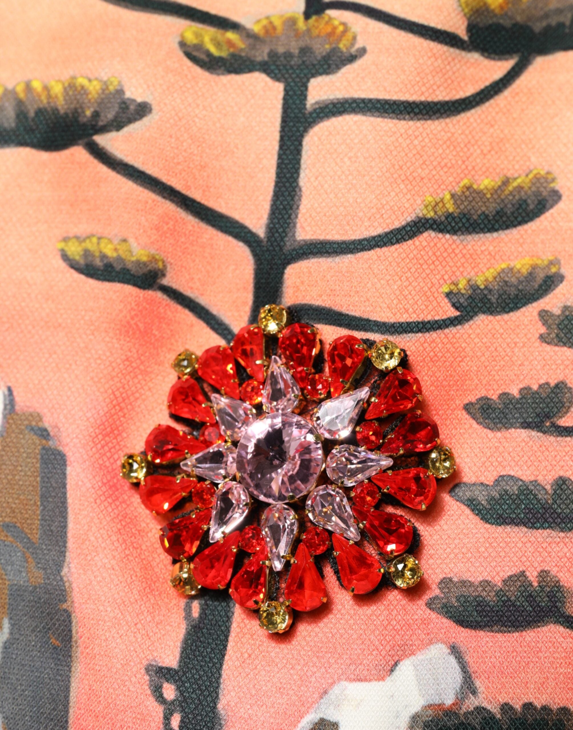 Dolce & Gabbana Multicolor Crystal Embellished A-line Mini Dress Dolce & Gabbana