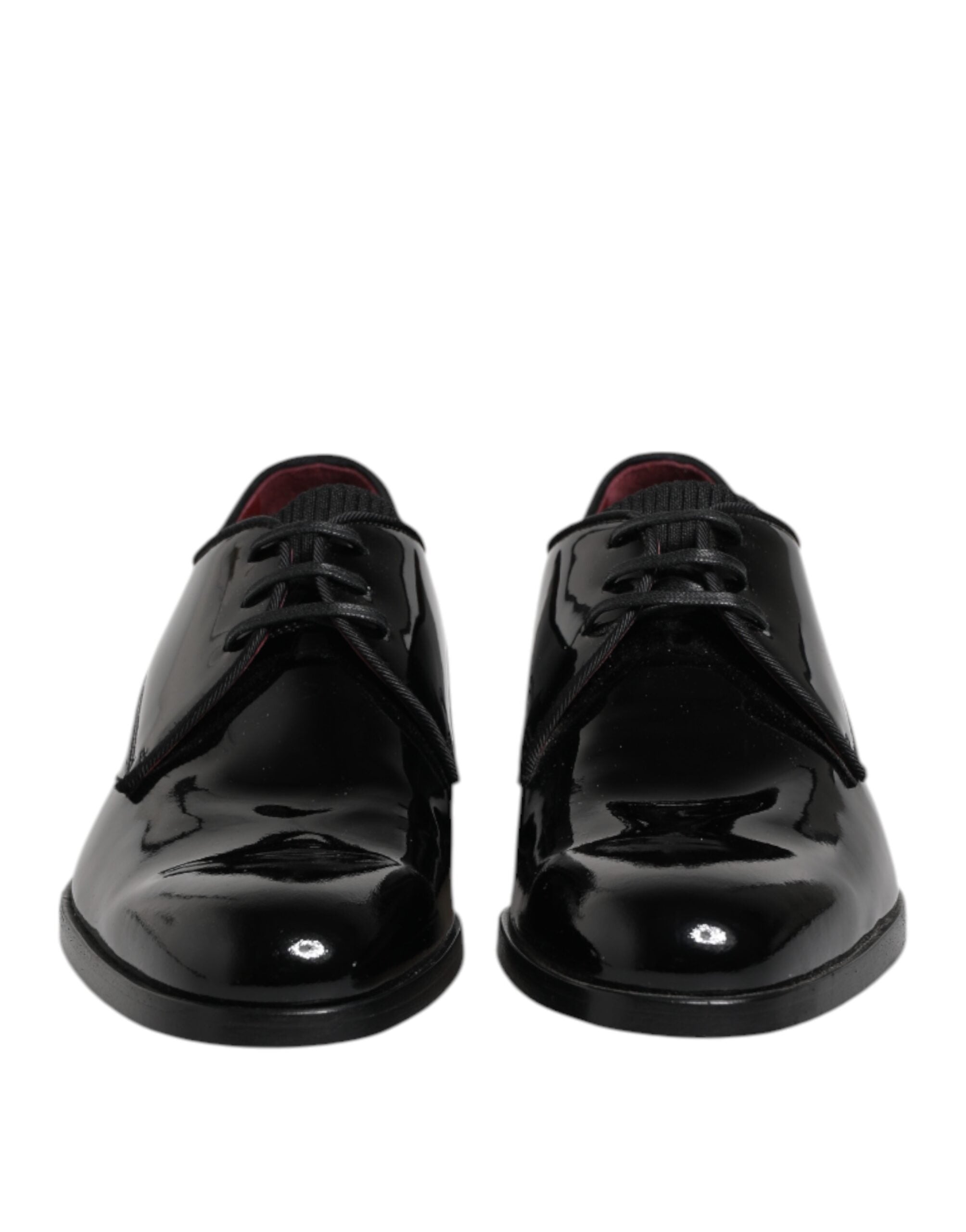 Dolce & Gabbana Black Leather Lace Up Men Derby Formal Shoes Dolce & Gabbana