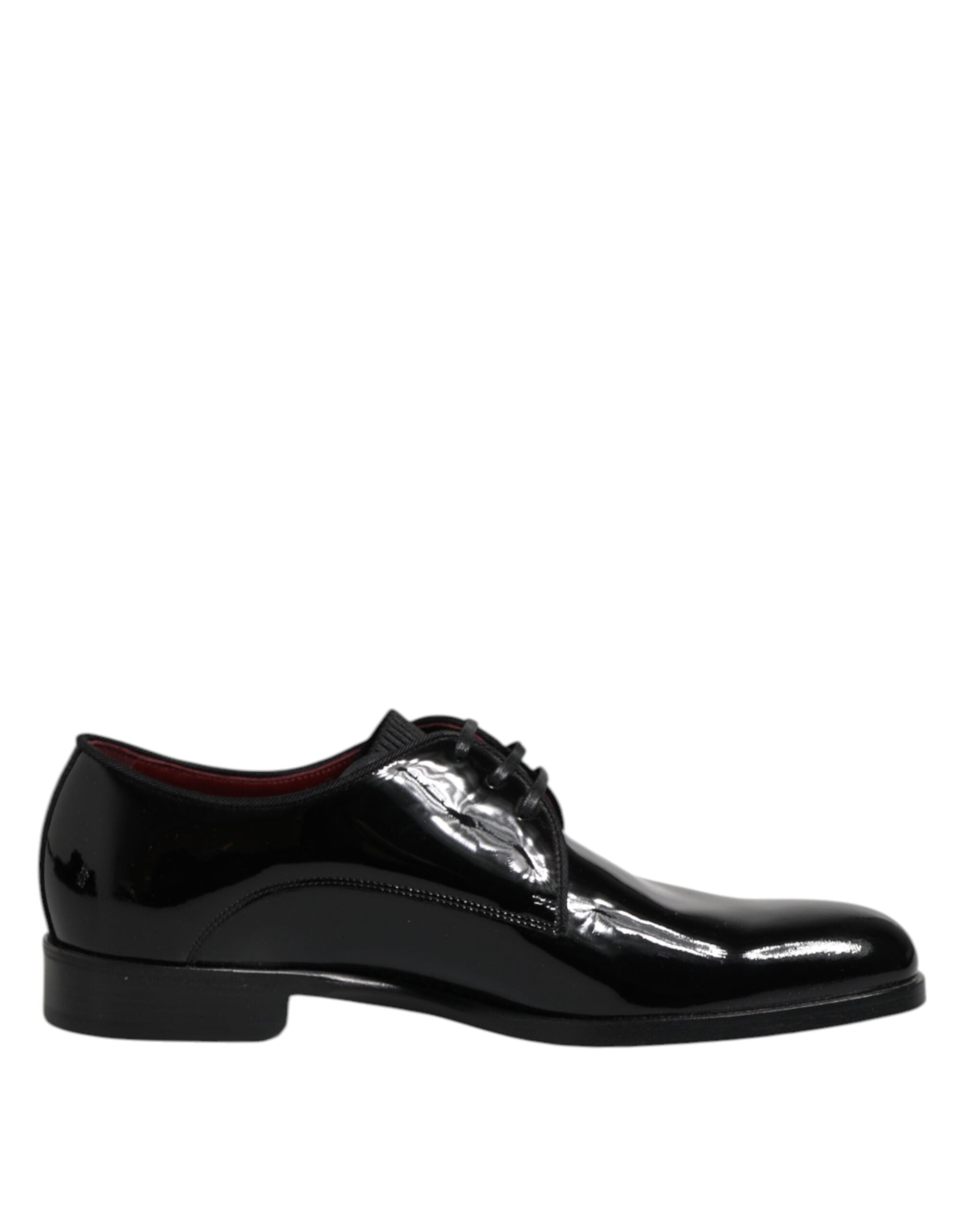 Dolce & Gabbana Black Leather Lace Up Men Derby Formal Shoes Dolce & Gabbana