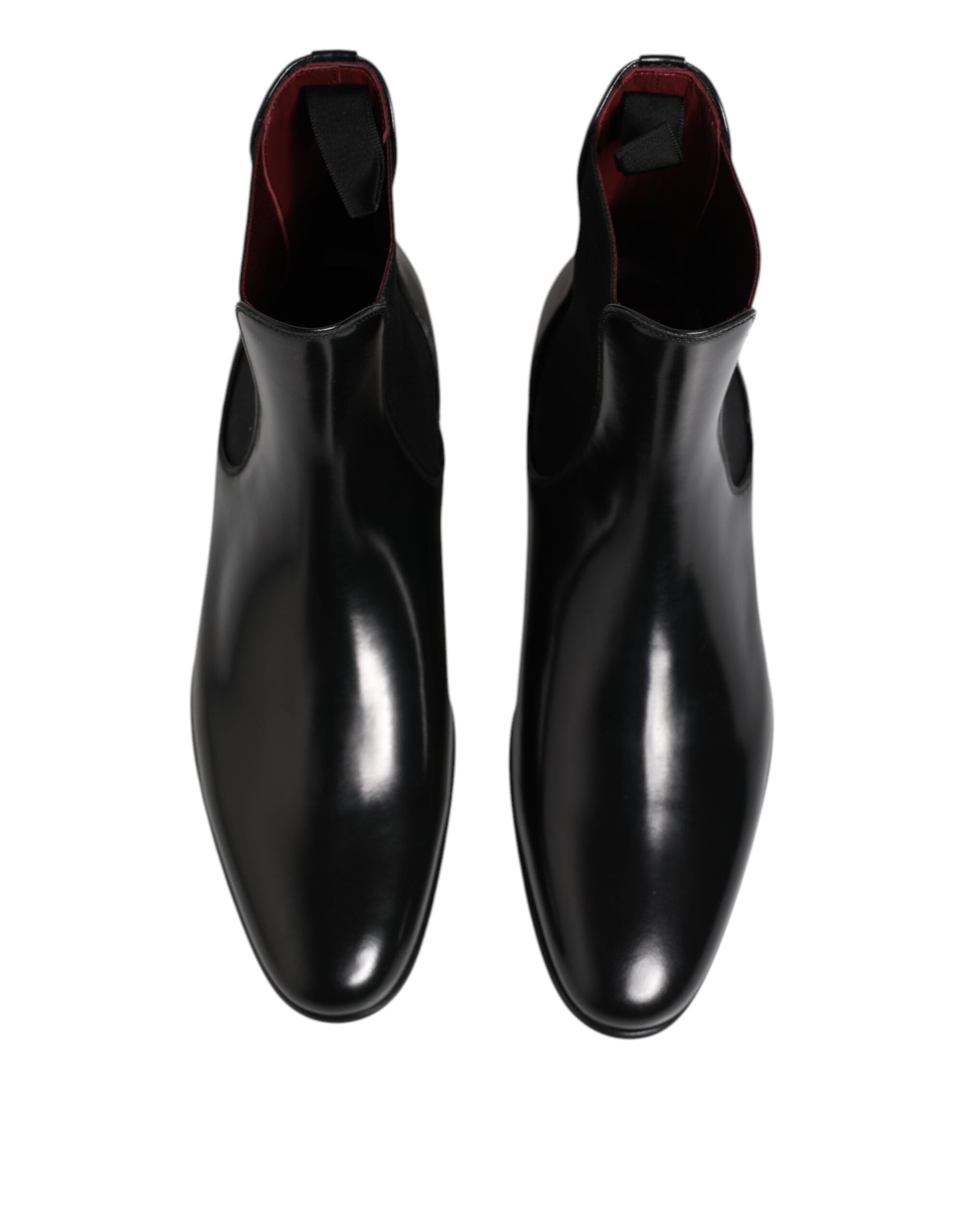 Dolce & Gabbana Black Chelsea Slip On Mid Calf Boots Shoes Dolce & Gabbana
