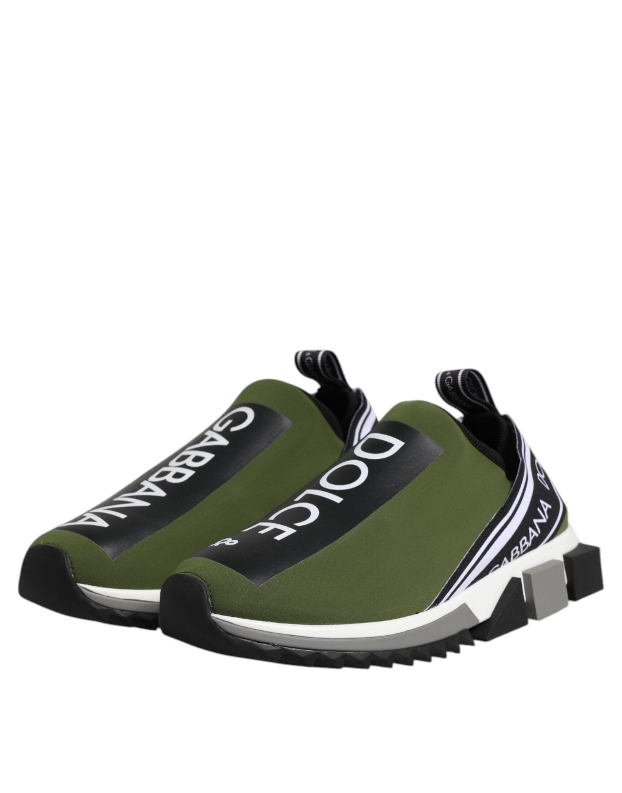 Dolce & Gabbana Green Logo Low Top Sorrento Men Sneakers Shoes Dolce & Gabbana